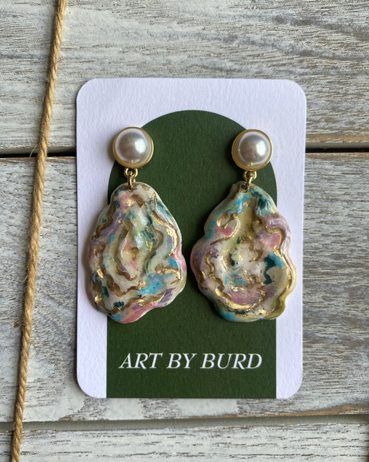 Handpainted Pearl Oyster Drops