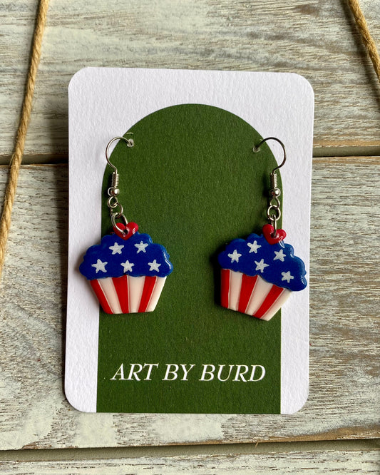 Stars and Stripes Cupcake Dangles