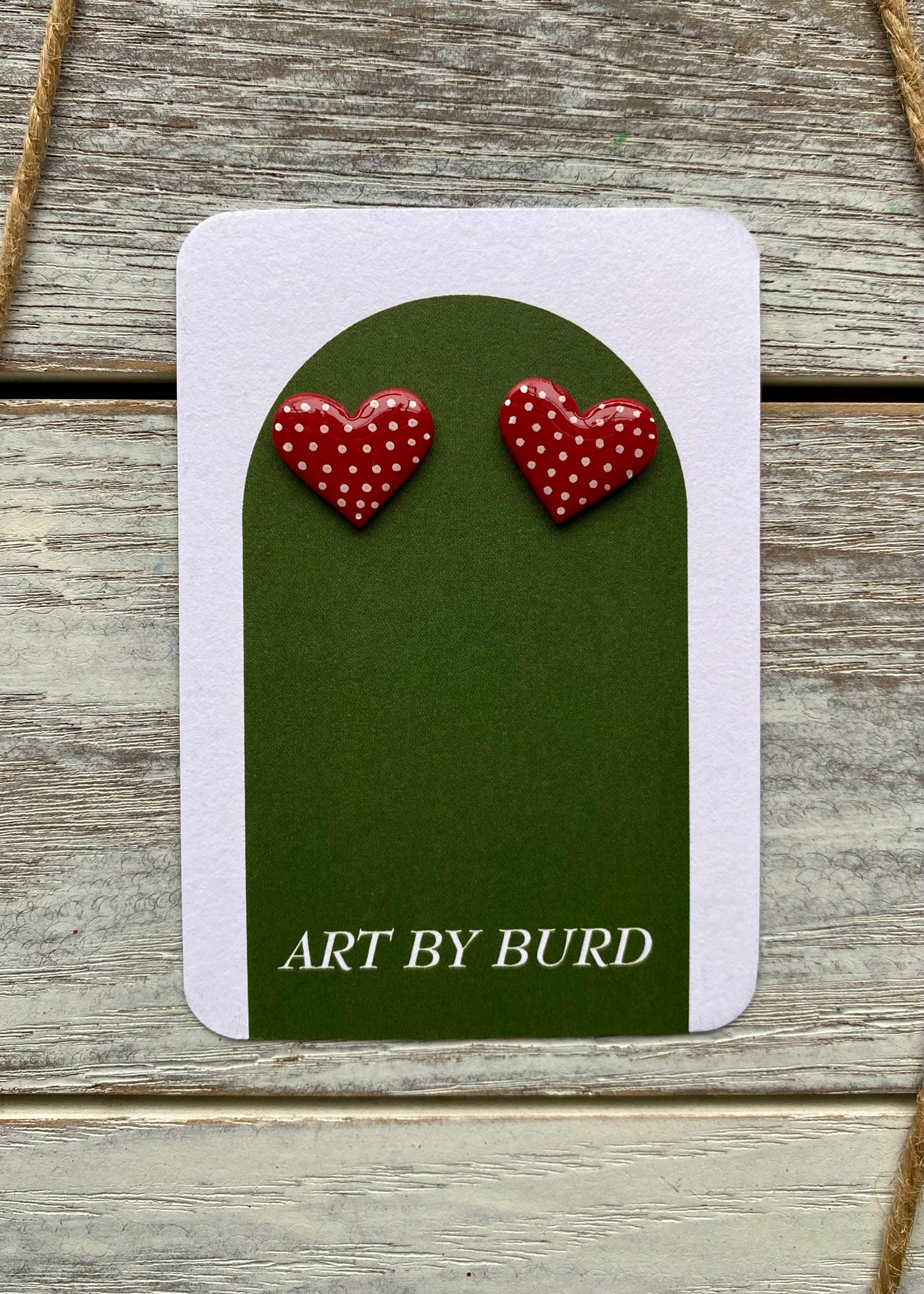 Polka Dot Red Hearts