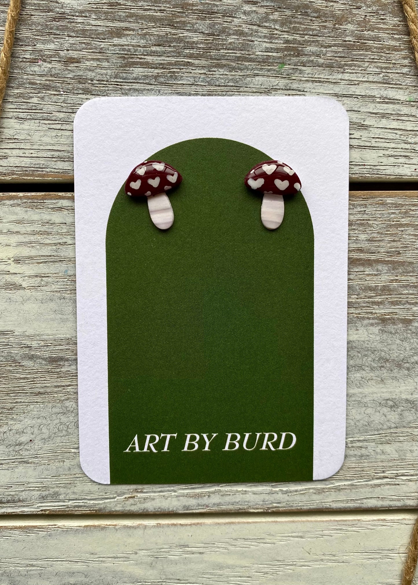 Heart Mushroom Studs