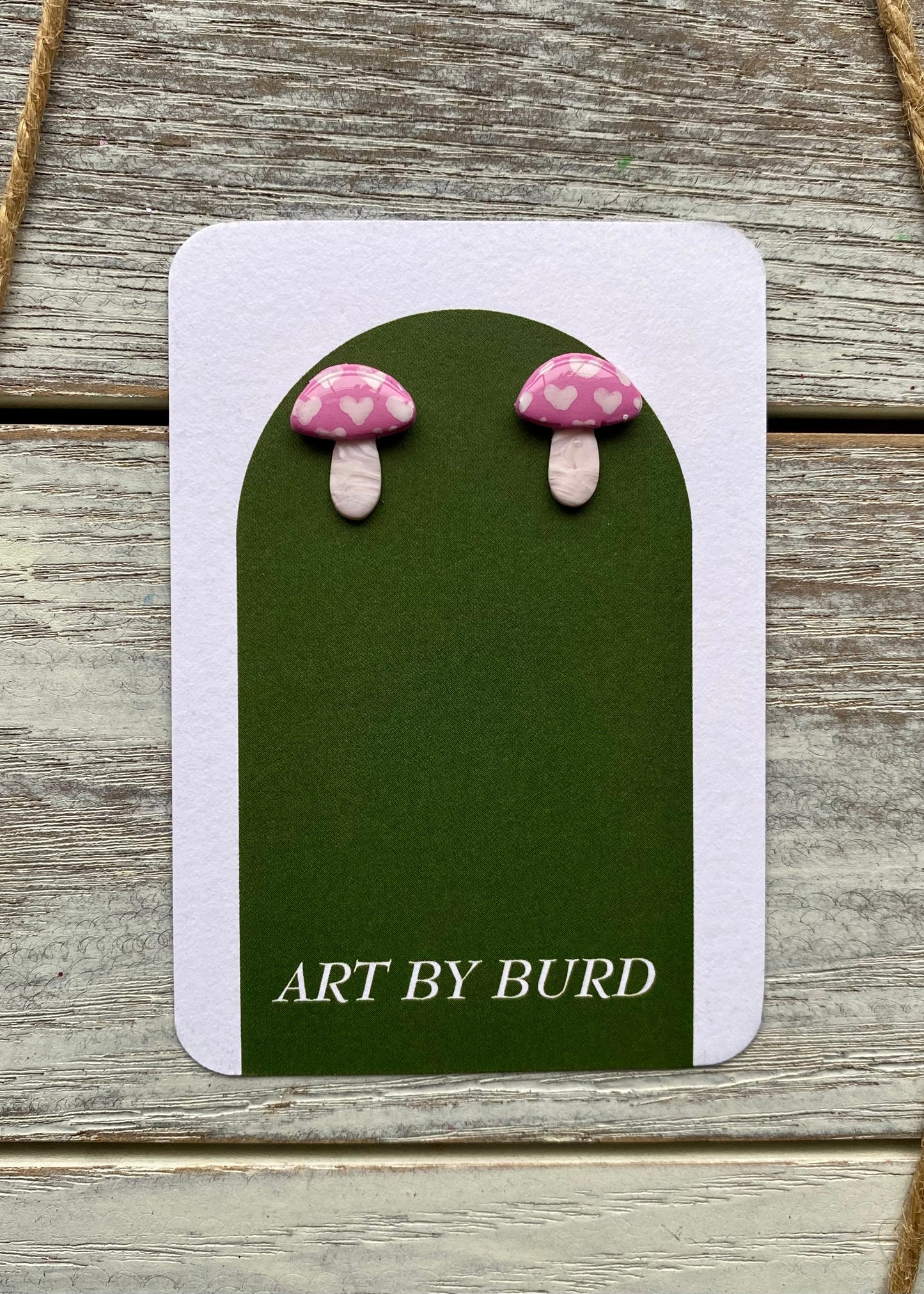 Heart Mushroom Studs