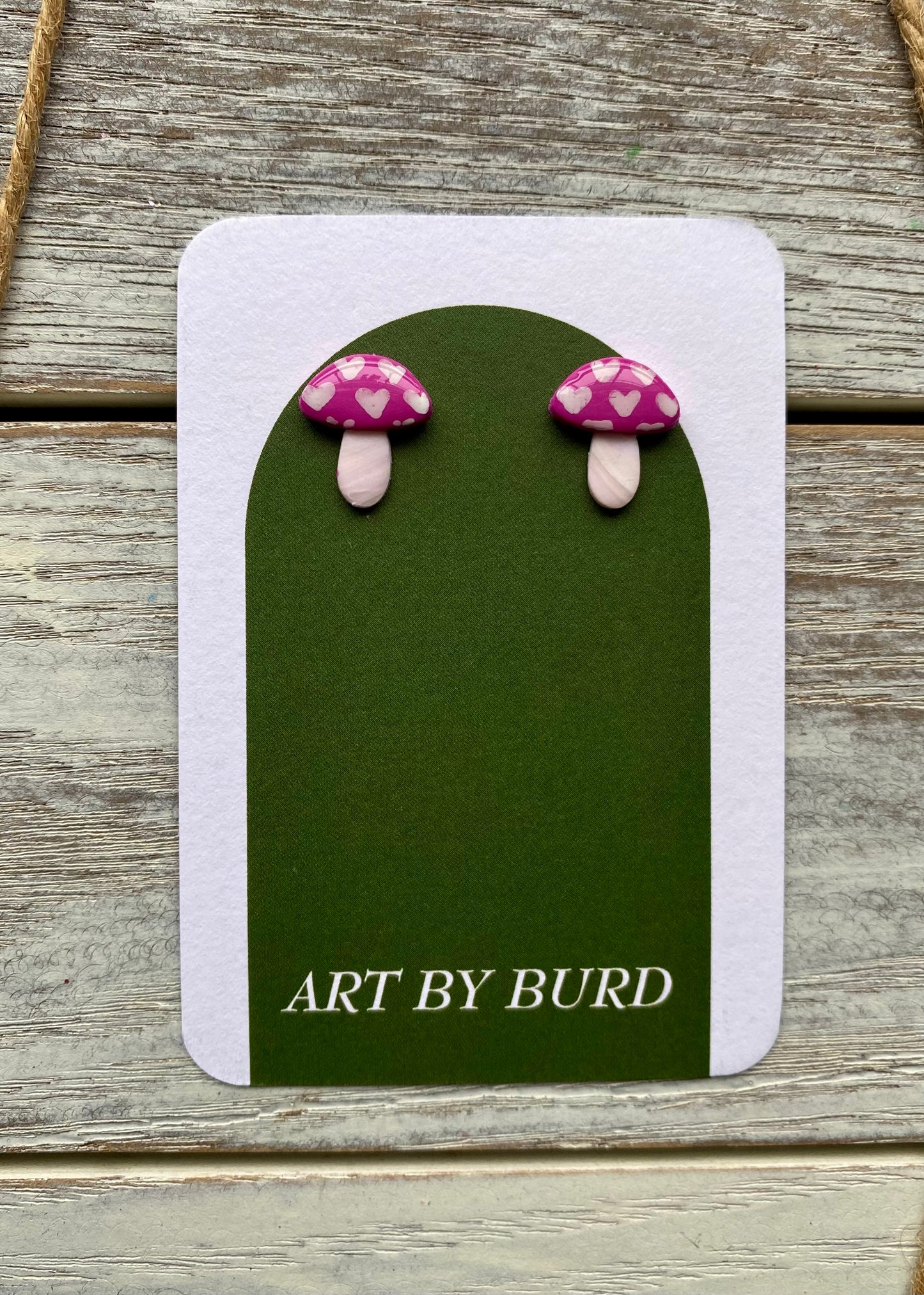 Heart Mushroom Studs
