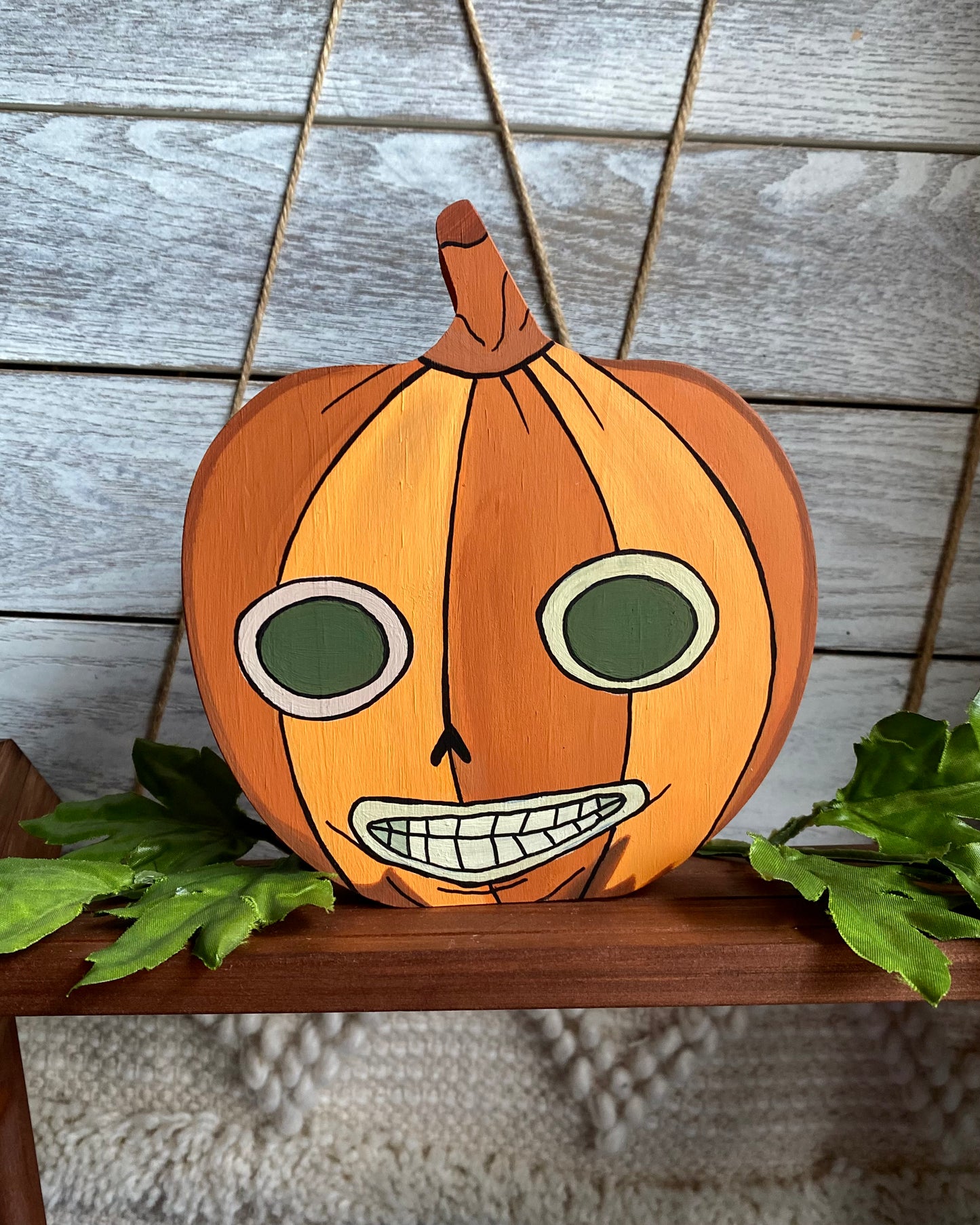 Painted Wooden Pumpkins