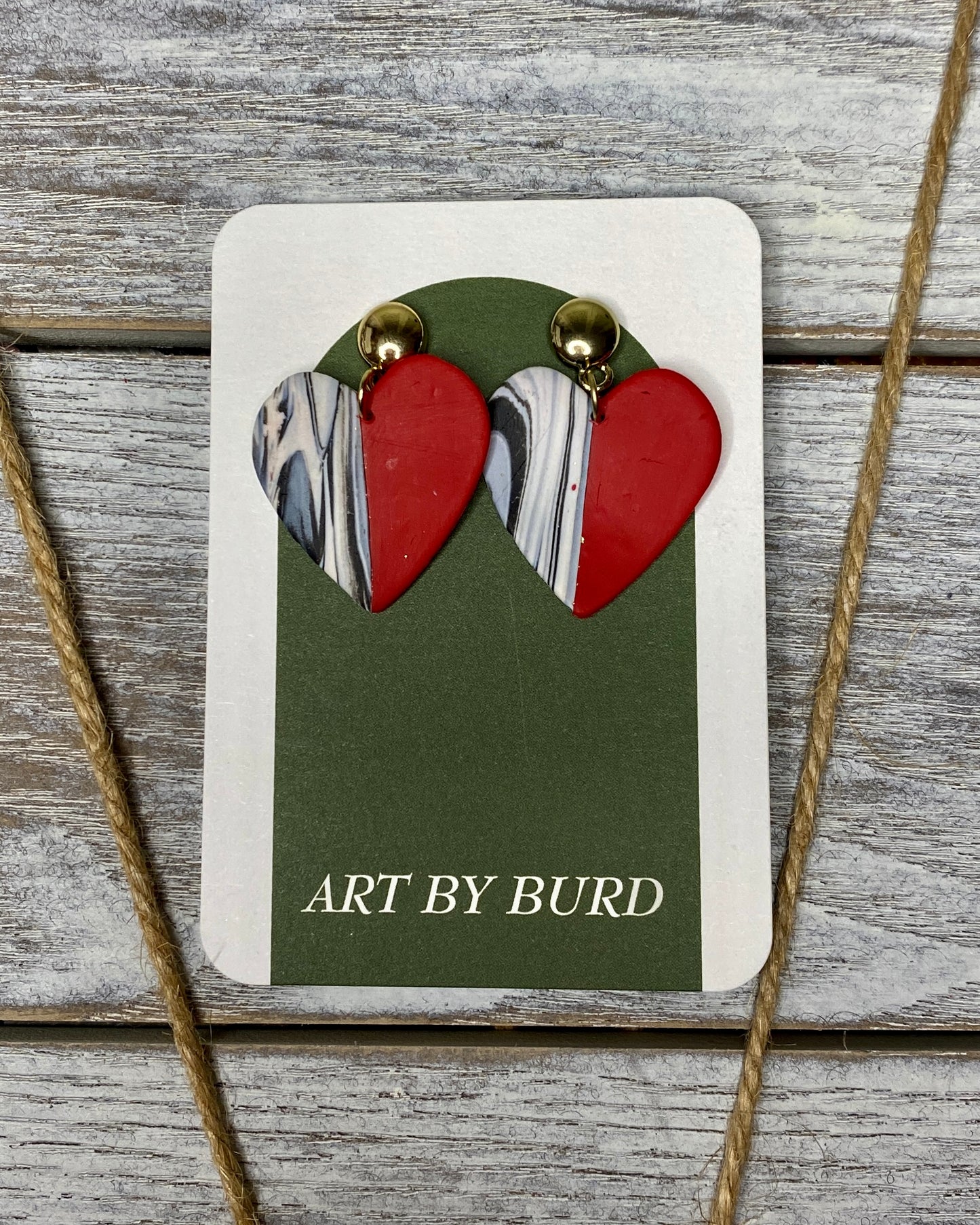 Marble and Red Hearts