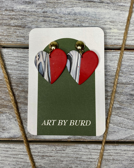 Marble and Red Hearts