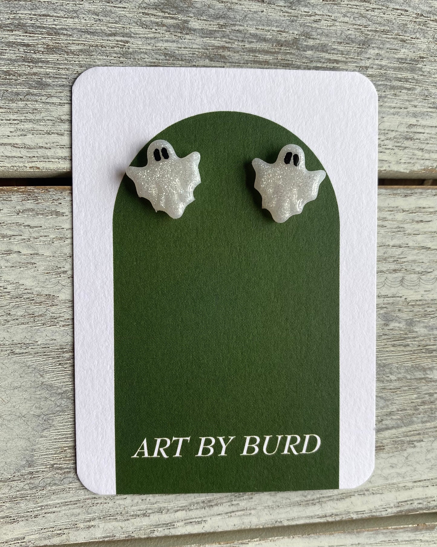 Glitter Ghost Studs