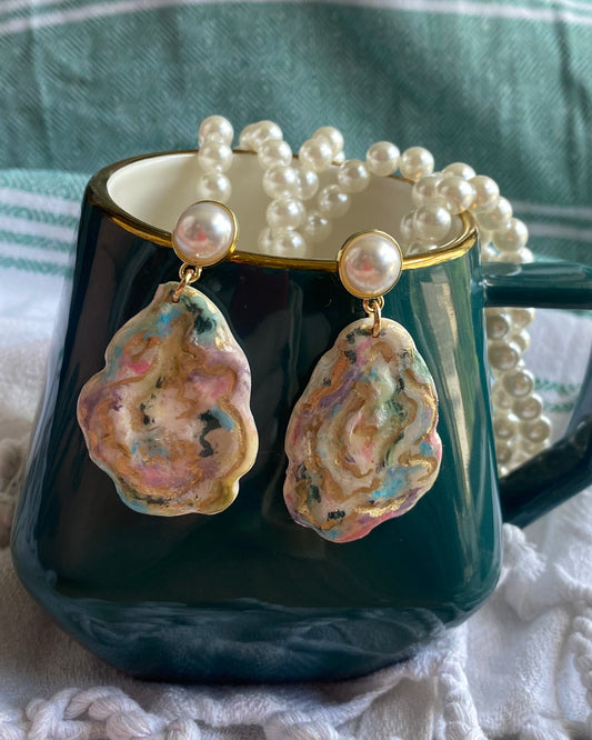 Handpainted Pearl Oyster Drops
