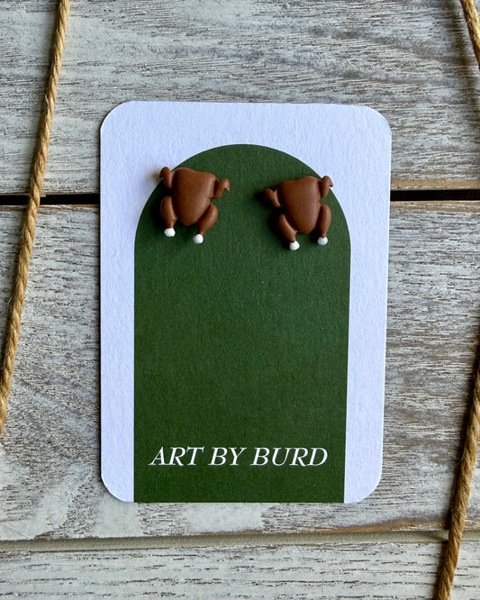 Mini Thanksgiving Turkey Stud Earrings