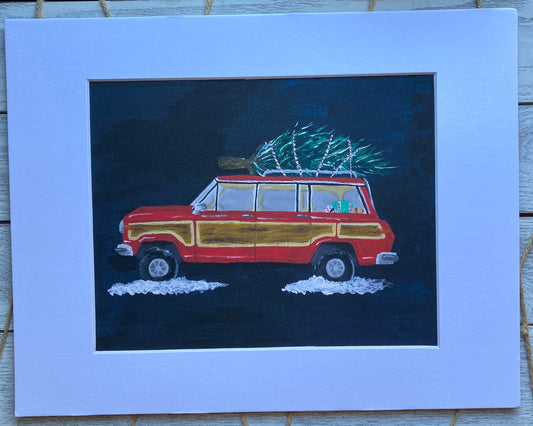 “Christmas Wagoneer” (2018) Print